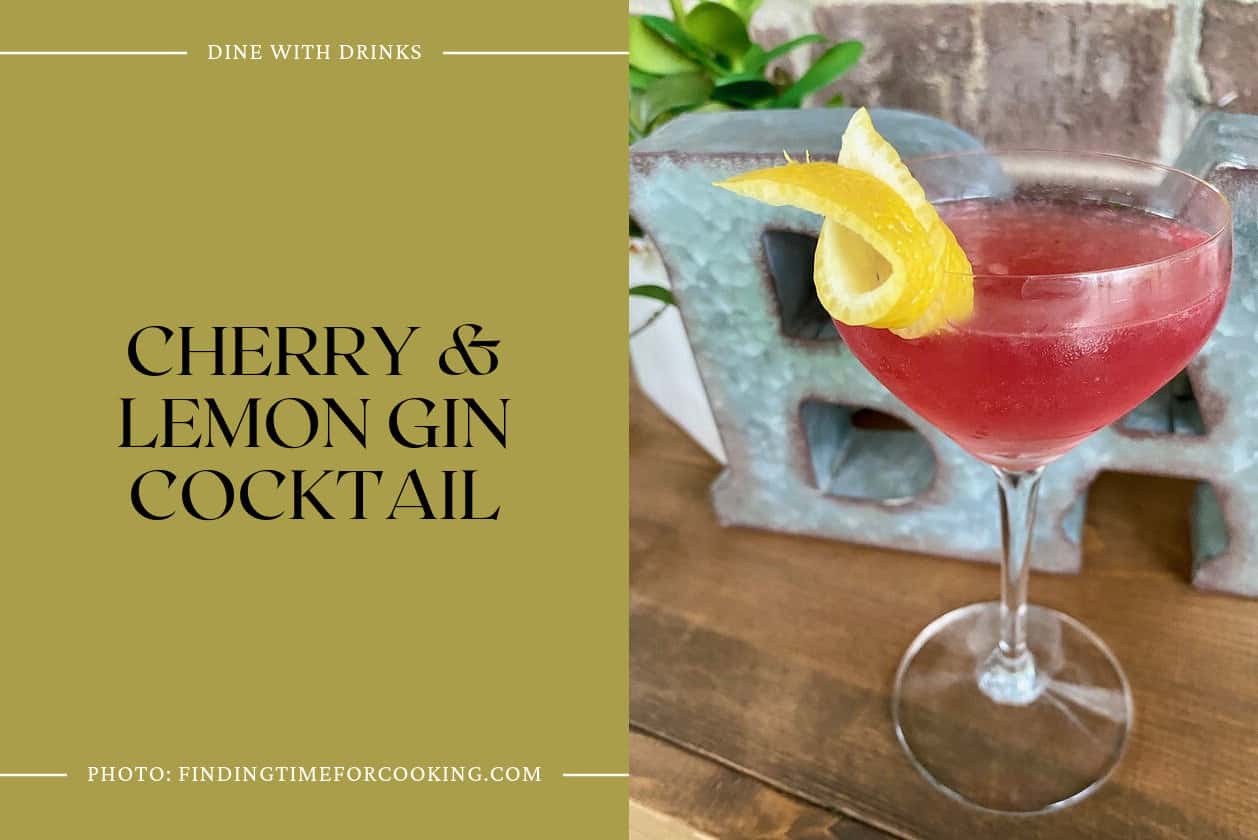 Cherry & Lemon Gin Cocktail
