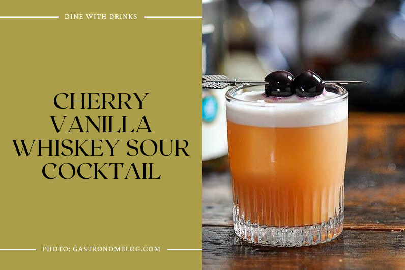 Cherry Vanilla Whiskey Sour Cocktail