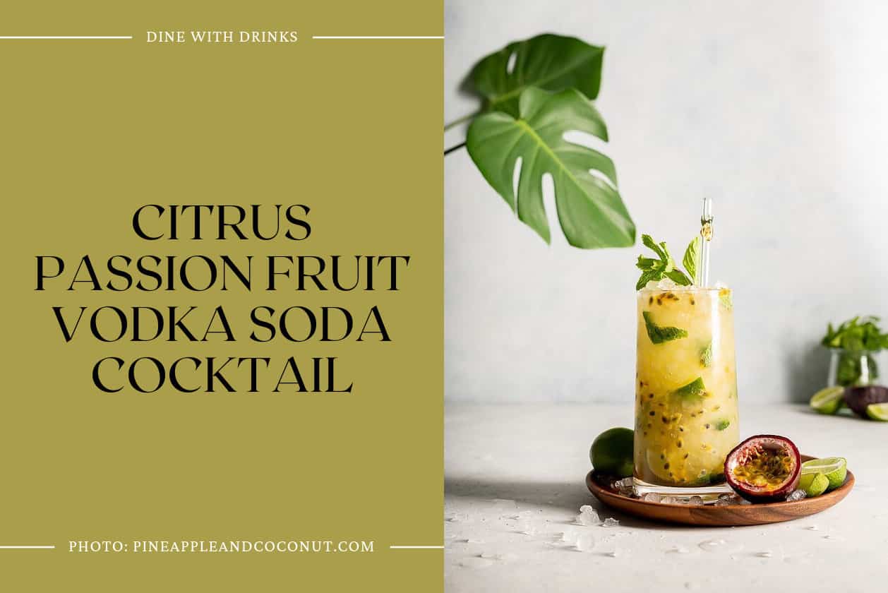Citrus Passion Fruit Vodka Soda Cocktail