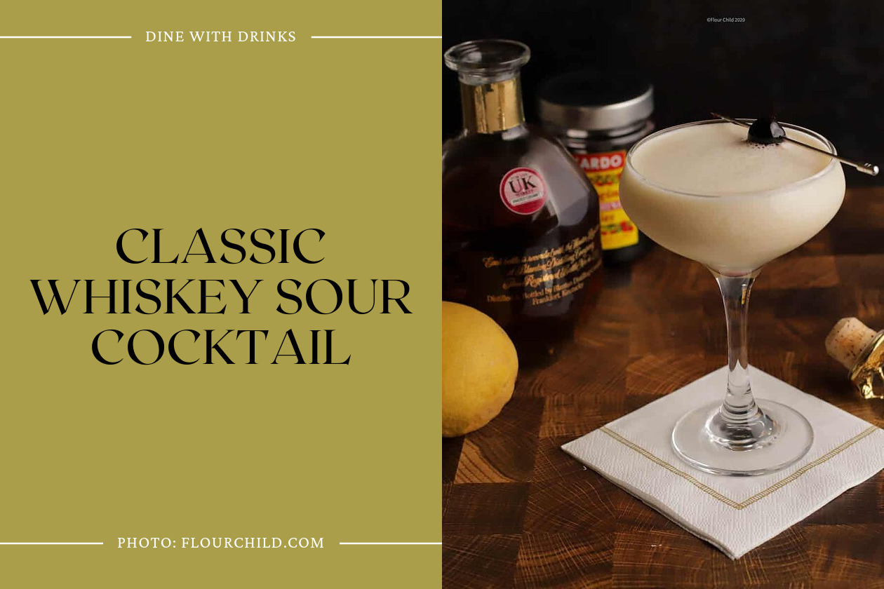 Classic Whiskey Sour Cocktail