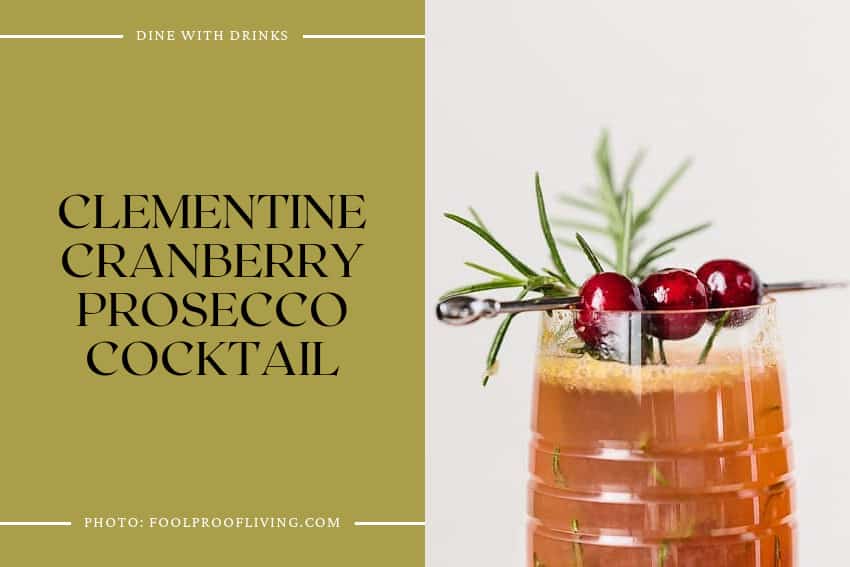 Clementine Cranberry Prosecco Cocktail