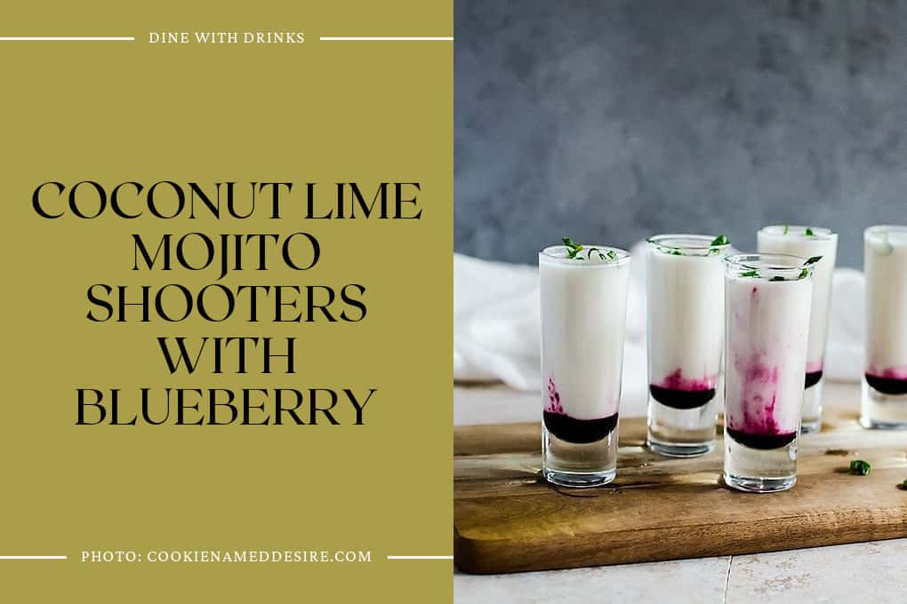 Coconut Lime Mojito Shooters With Blueberry