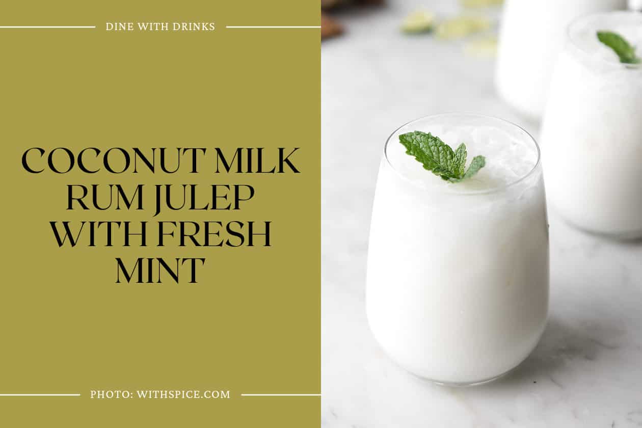 Coconut Milk Rum Julep With Fresh Mint