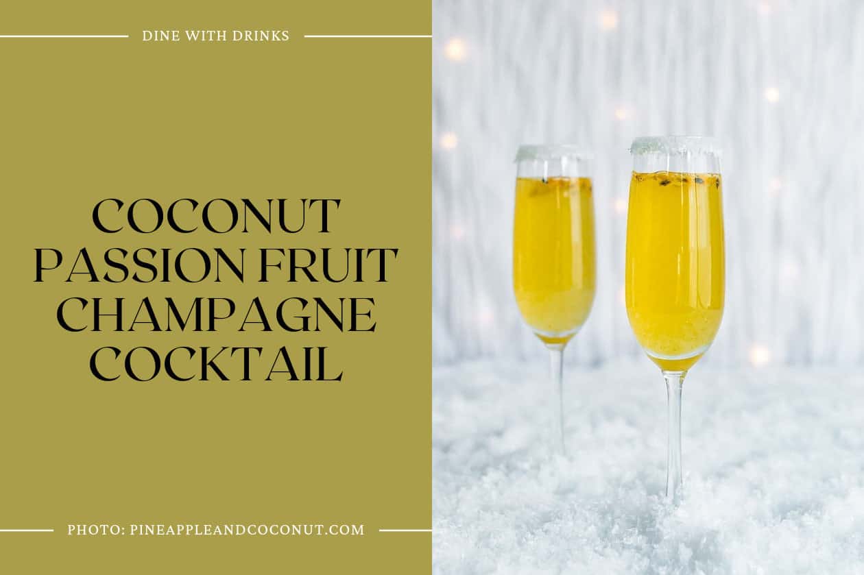Coconut Passion Fruit Champagne Cocktail