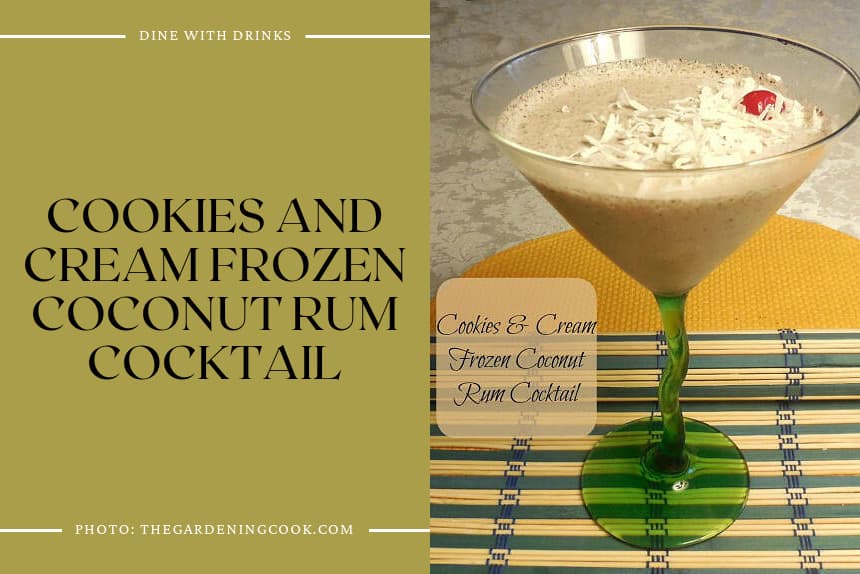 Cookies And Cream Frozen Coconut Rum Cocktail