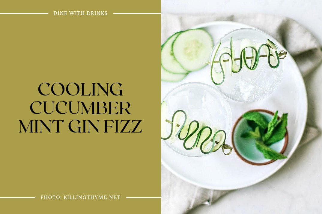 Cooling Cucumber Mint Gin Fizz