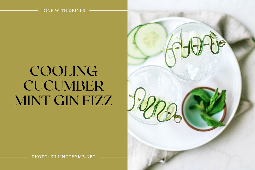 Cooling Cucumber Mint Gin Fizz