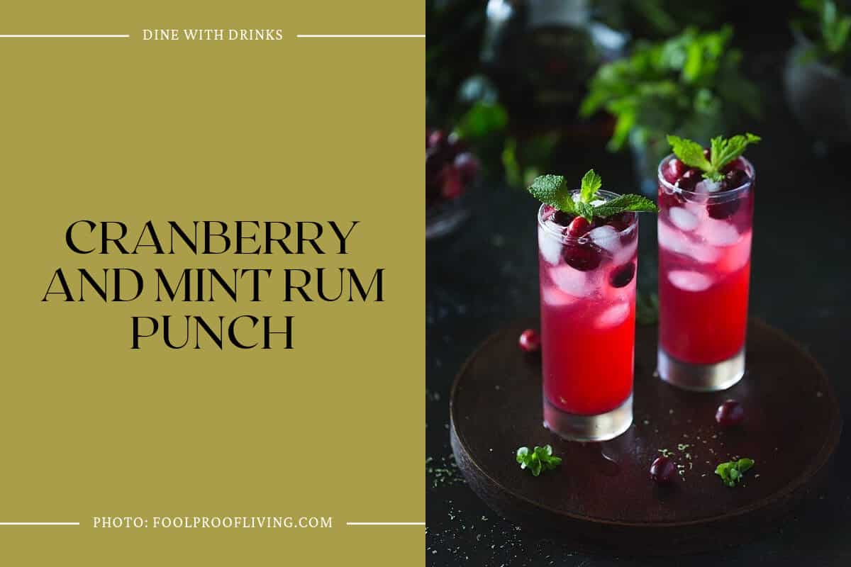 Cranberry And Mint Rum Punch