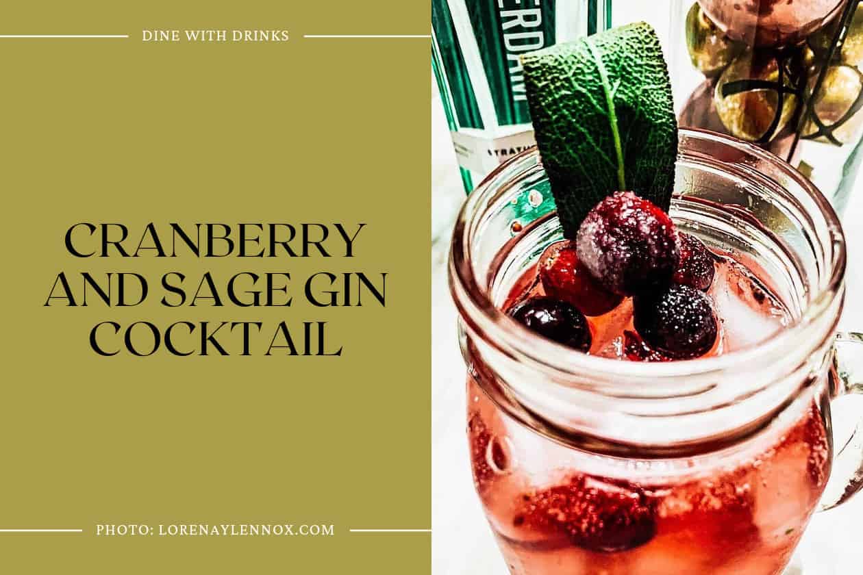 Cranberry And Sage Gin Cocktail