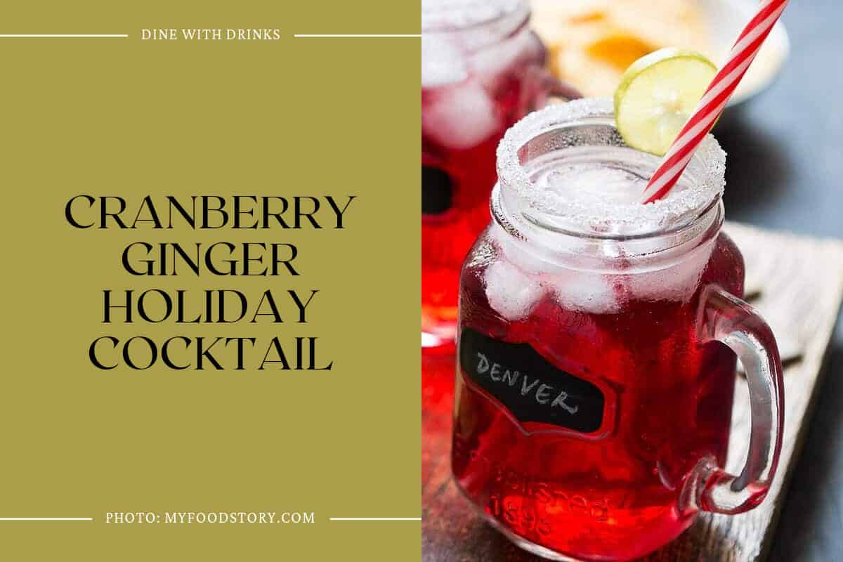 Cranberry Ginger Holiday Cocktail