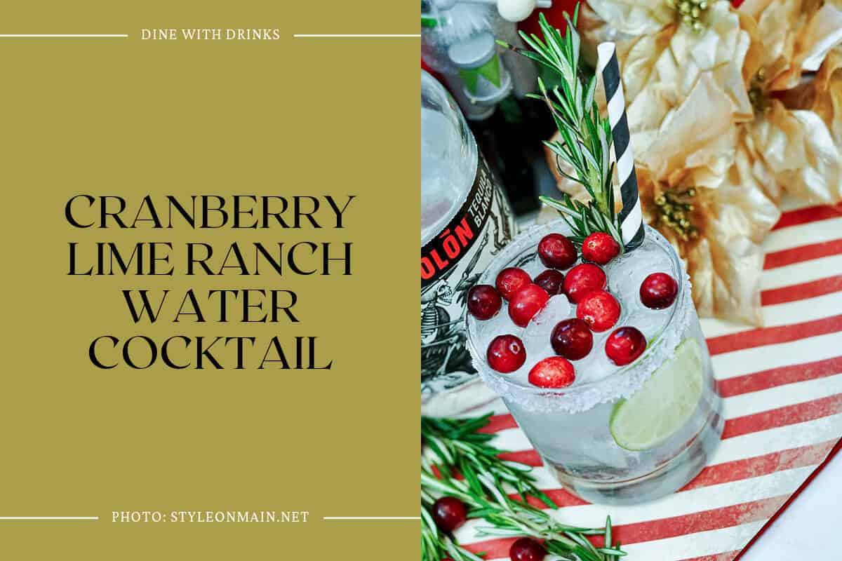 Cranberry Lime Ranch Water Cocktail