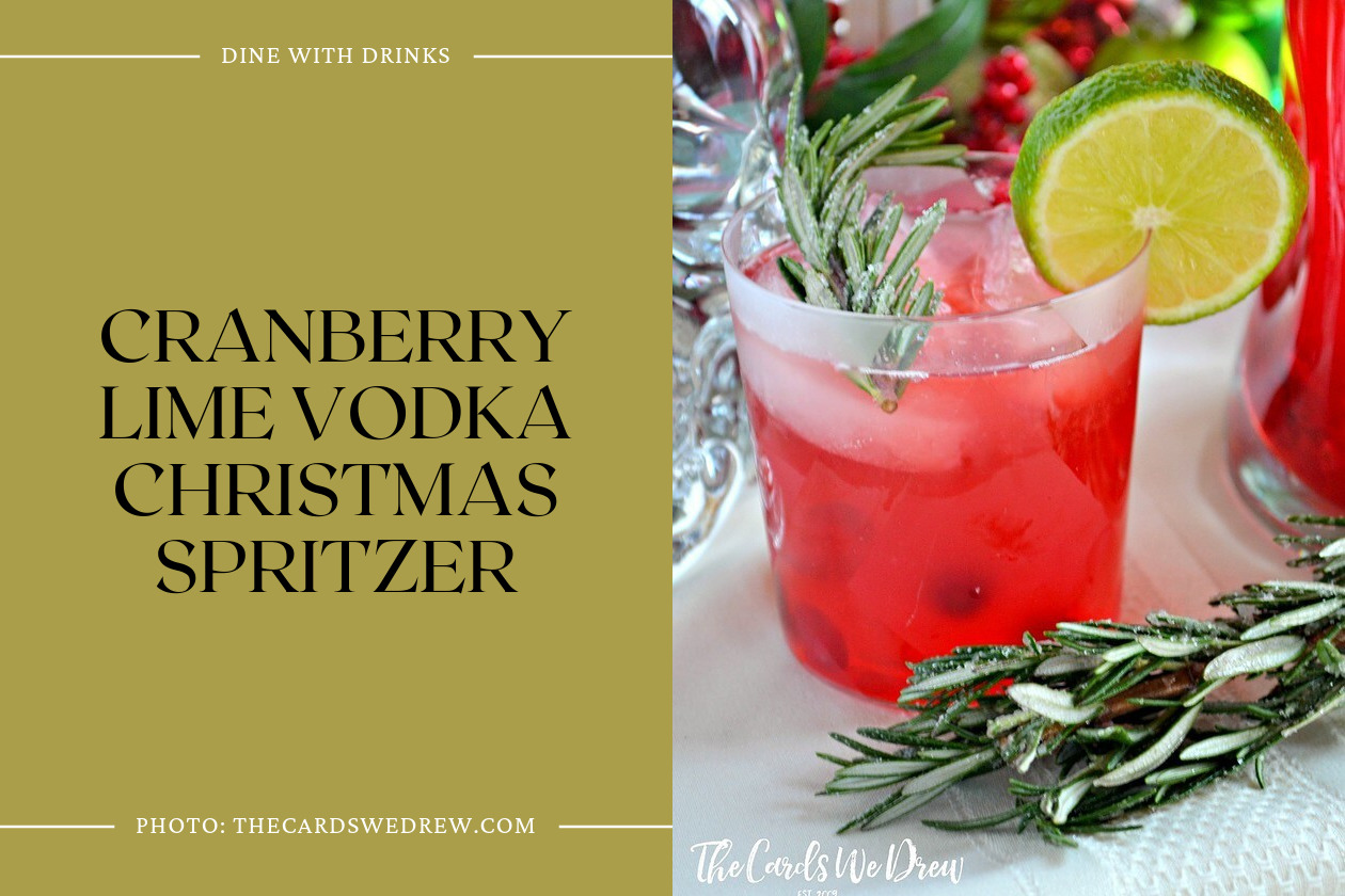 Cranberry Lime Vodka Christmas Spritzer