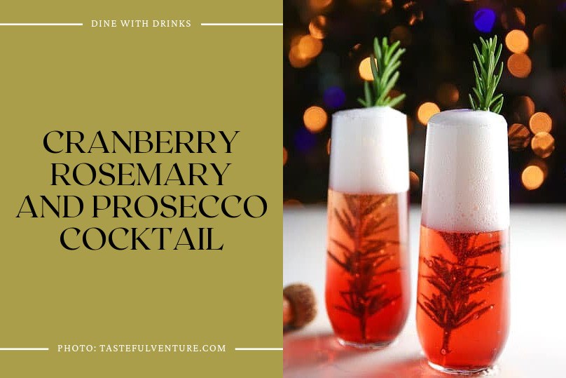 Cranberry Rosemary And Prosecco Cocktail