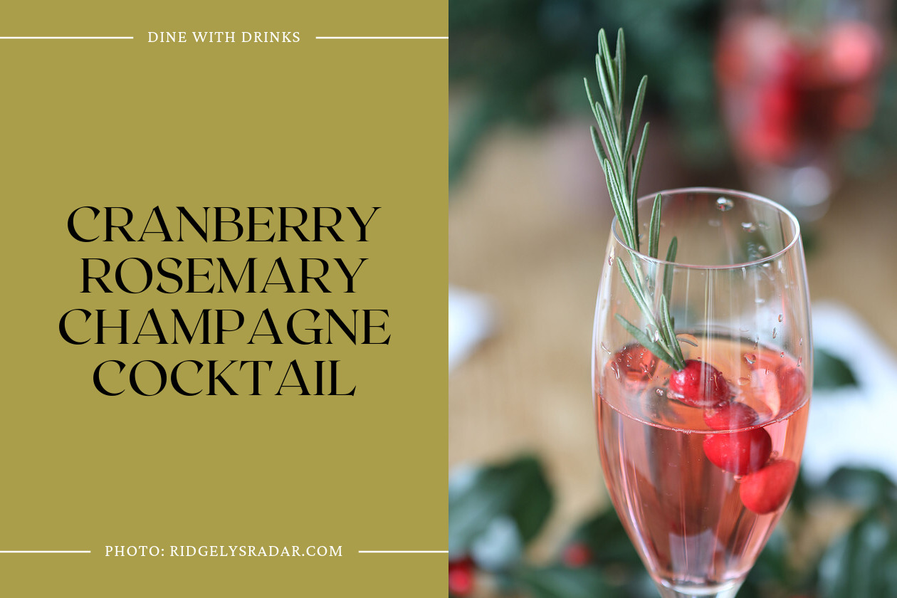 Cranberry Rosemary Champagne Cocktail