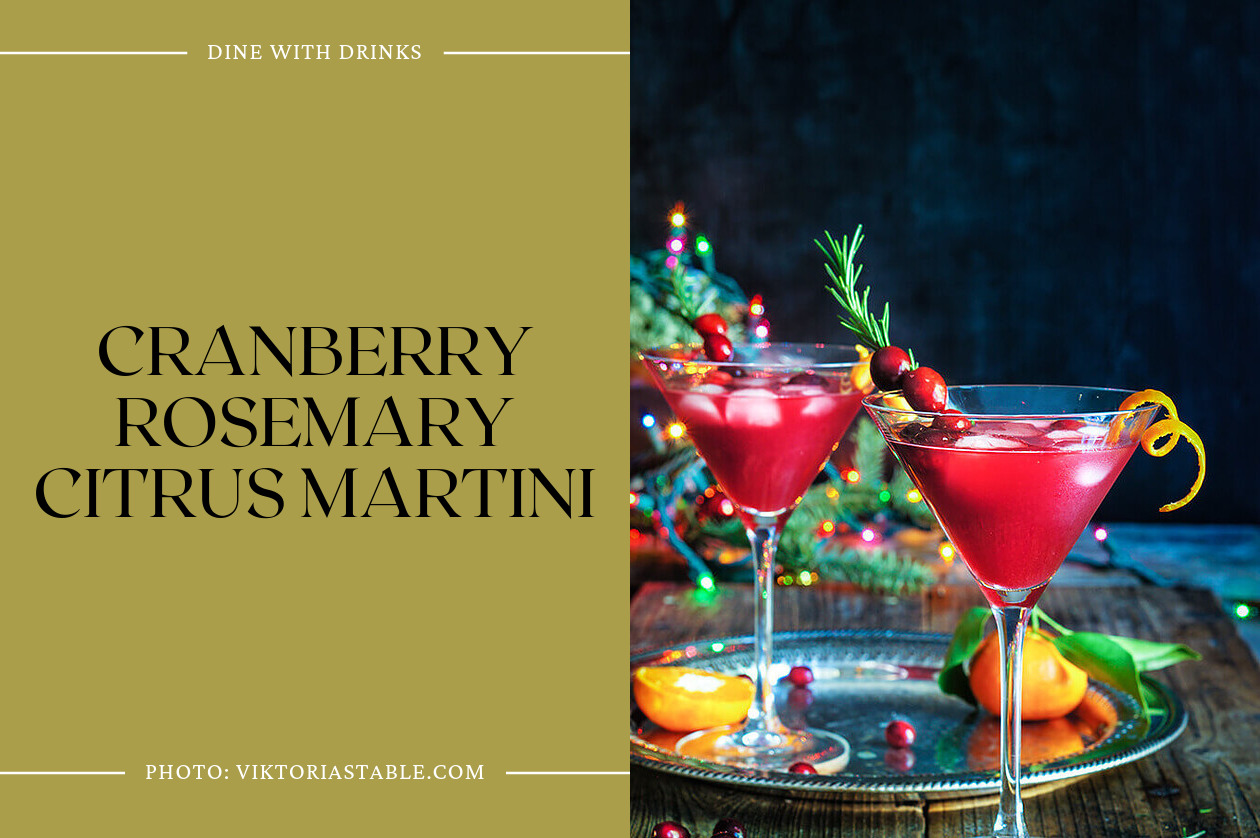 Cranberry Rosemary Citrus Martini