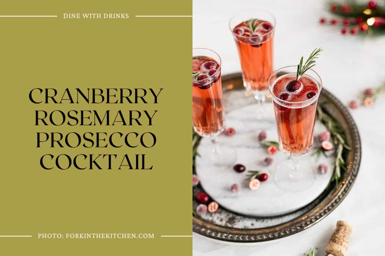 Cranberry Rosemary Prosecco Cocktail