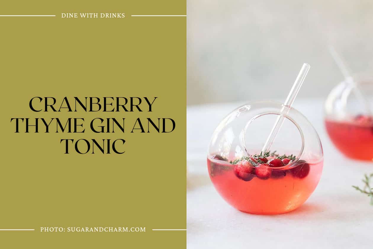 Cranberry Thyme Gin And Tonic