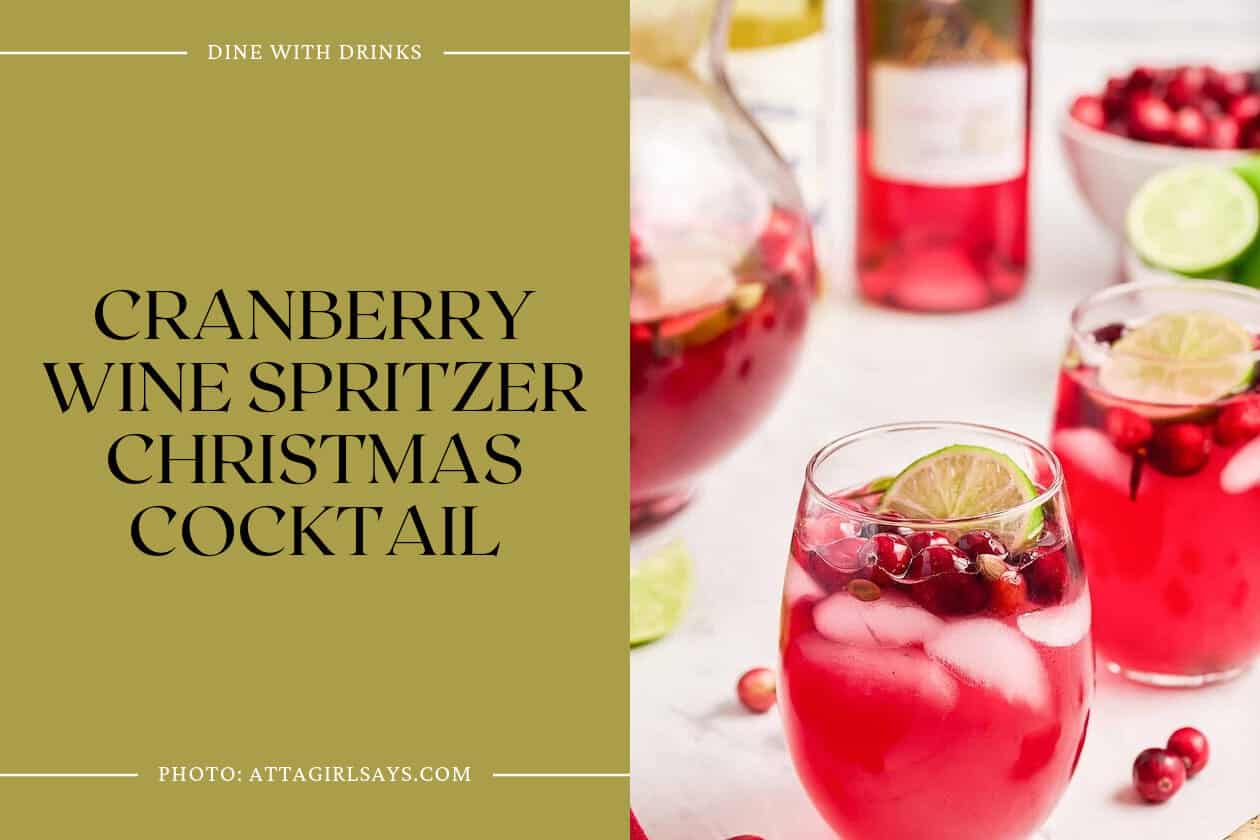 Cranberry Wine Spritzer Christmas Cocktail