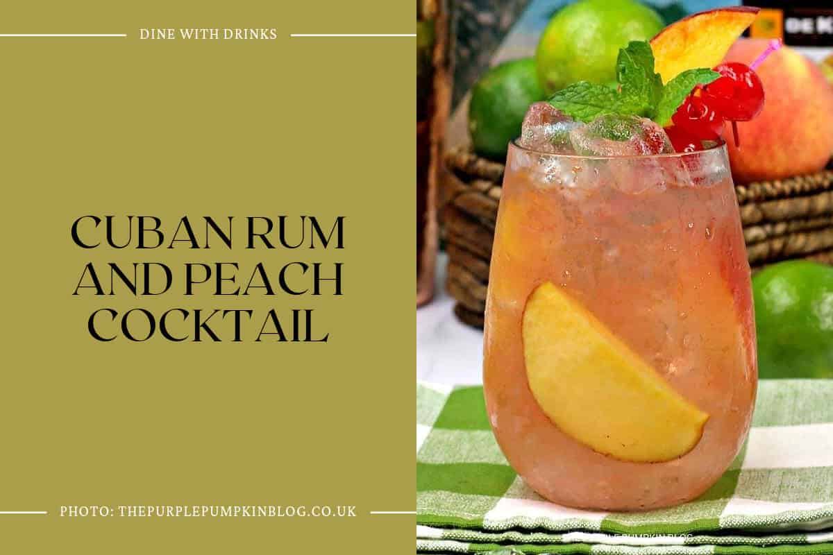 Cuban Rum And Peach Cocktail