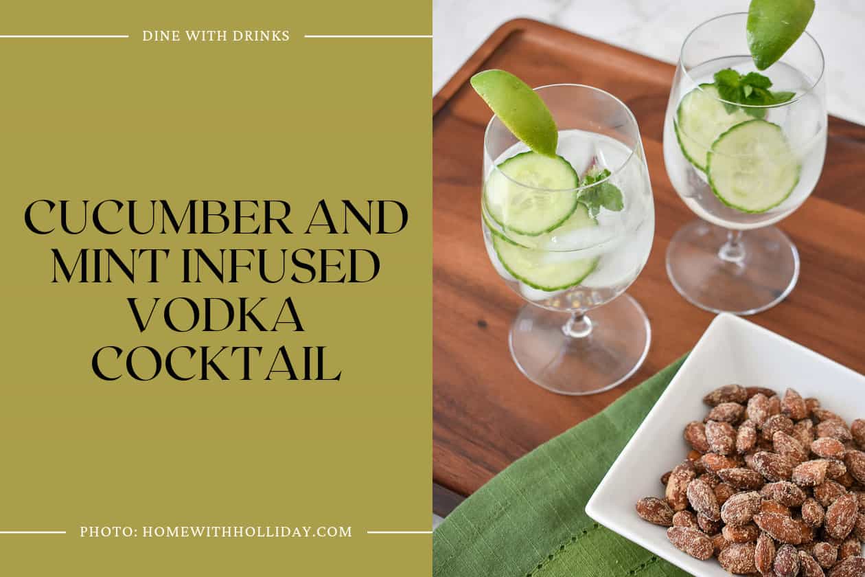 Cucumber And Mint Infused Vodka Cocktail