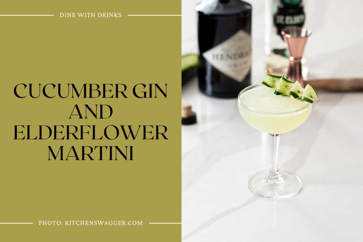 Cucumber Gin And Elderflower Martini