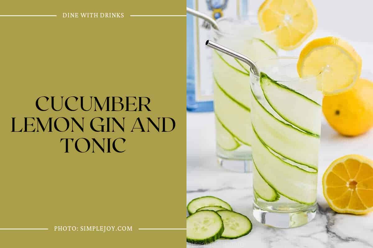 Cucumber Lemon Gin And Tonic