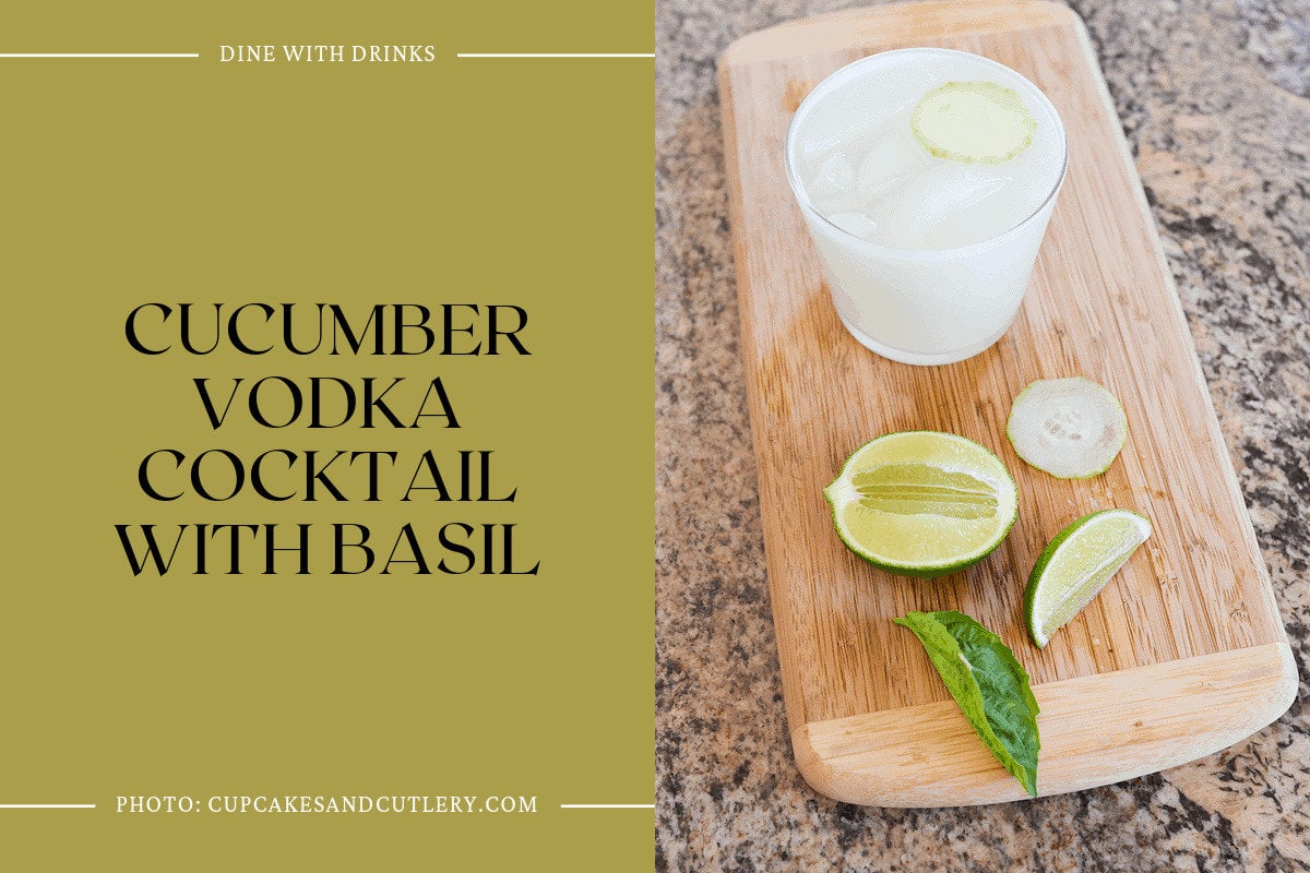 Cucumber Vodka Cocktail With Basil