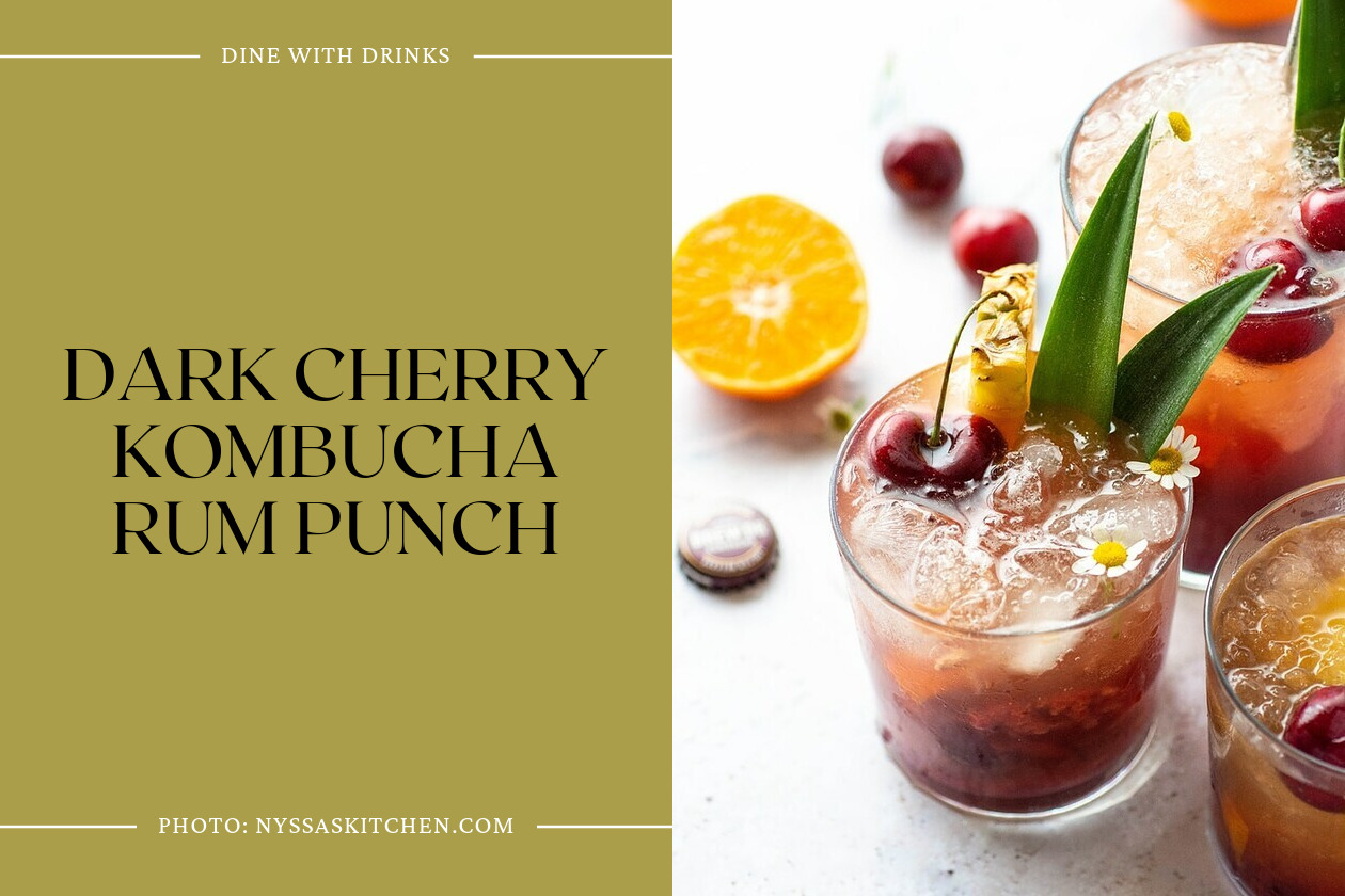 Dark Cherry Kombucha Rum Punch