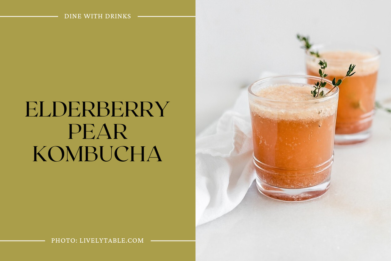 Elderberry Pear Kombucha
