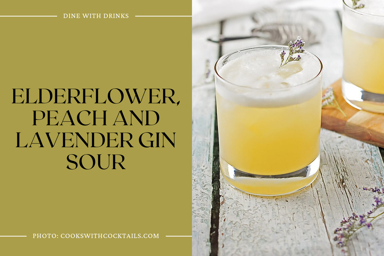 Elderflower, Peach And Lavender Gin Sour