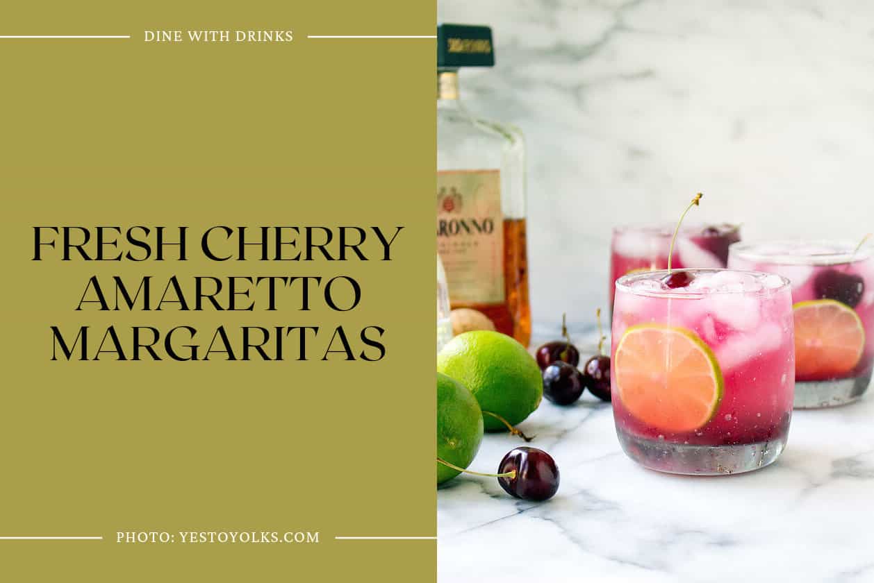 Fresh Cherry Amaretto Margaritas
