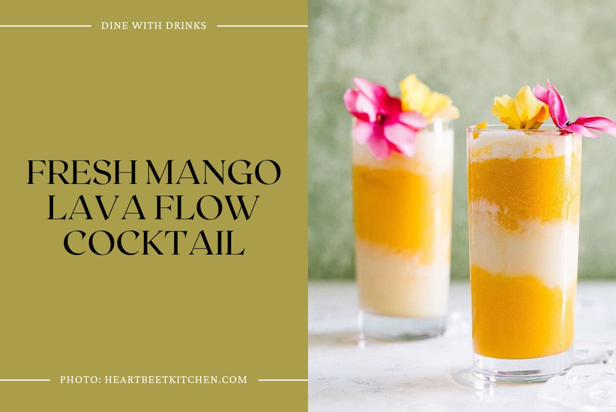Fresh Mango Lava Flow Cocktail