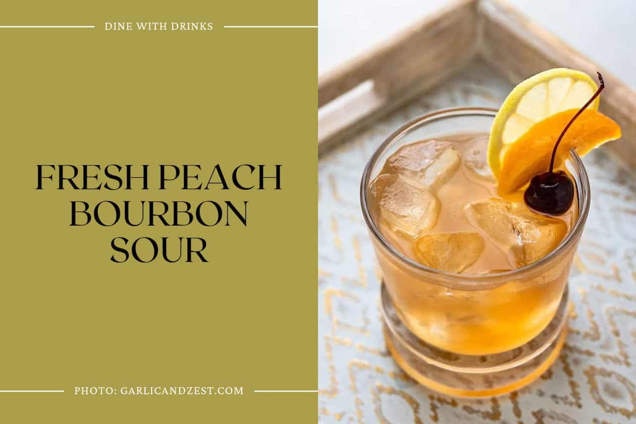 Fresh Peach Bourbon Sour