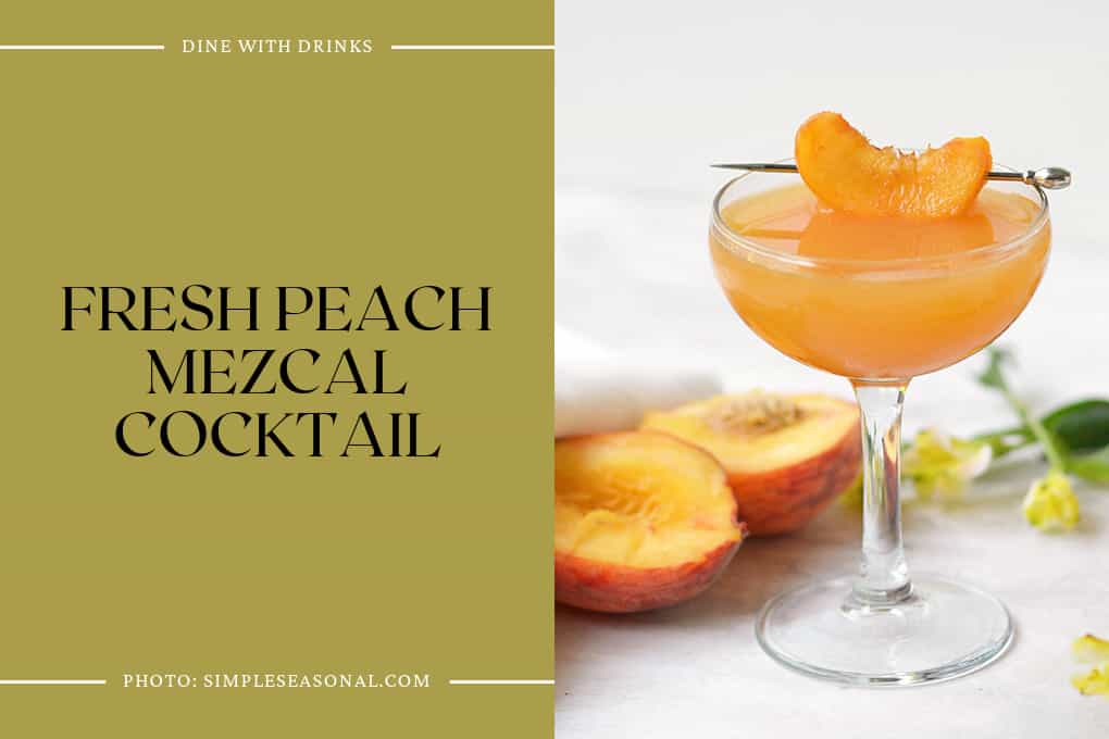 Fresh Peach Mezcal Cocktail