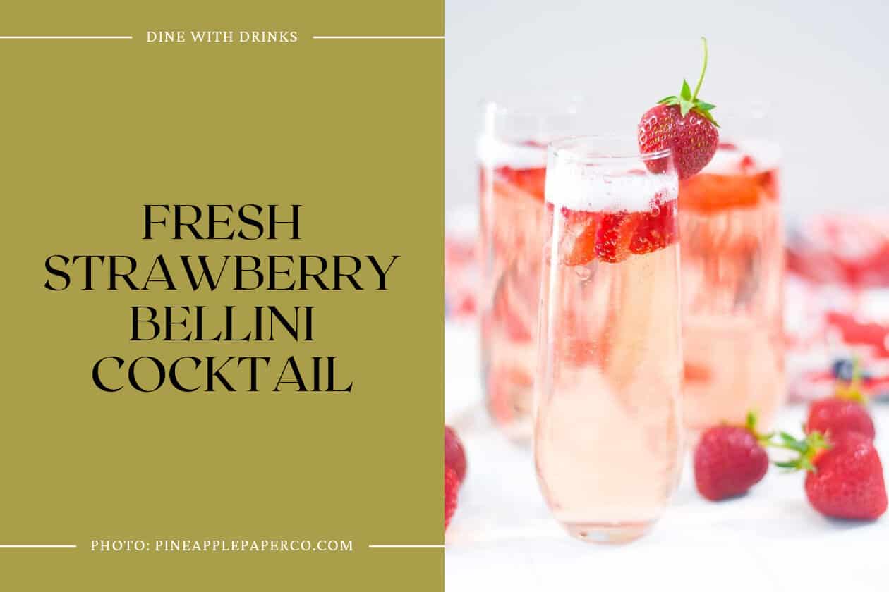 Fresh Strawberry Bellini Cocktail