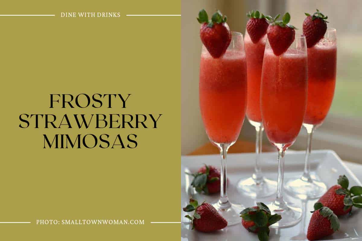 Frosty Strawberry Mimosas