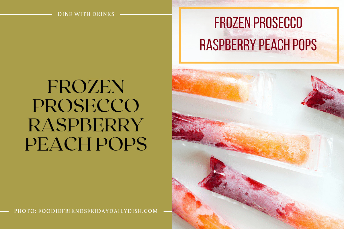 Frozen Prosecco Raspberry Peach Pops
