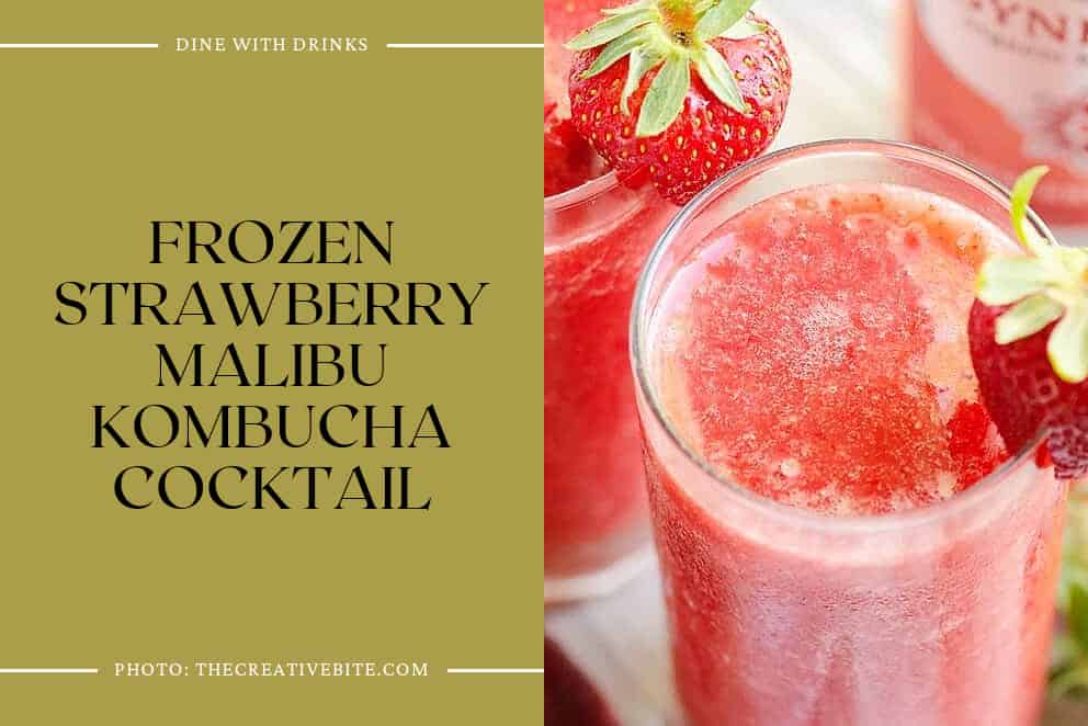 Frozen Strawberry Malibu Kombucha Cocktail