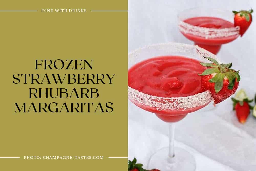 Frozen Strawberry Rhubarb Margaritas