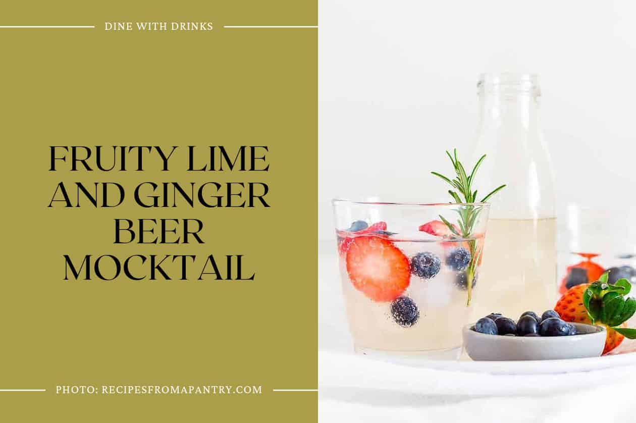 Fruity Lime And Ginger Beer Mocktail