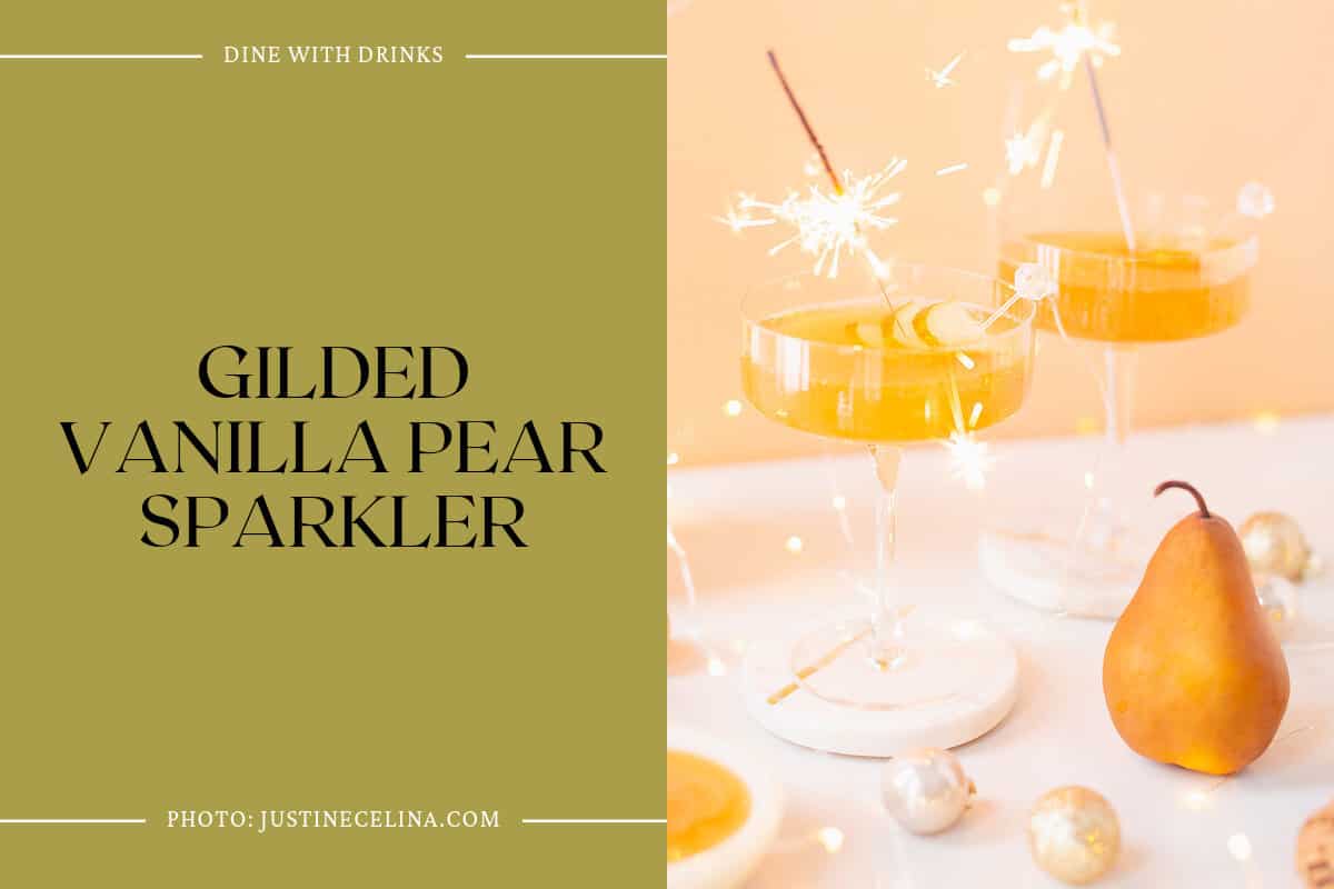 Gilded Vanilla Pear Sparkler