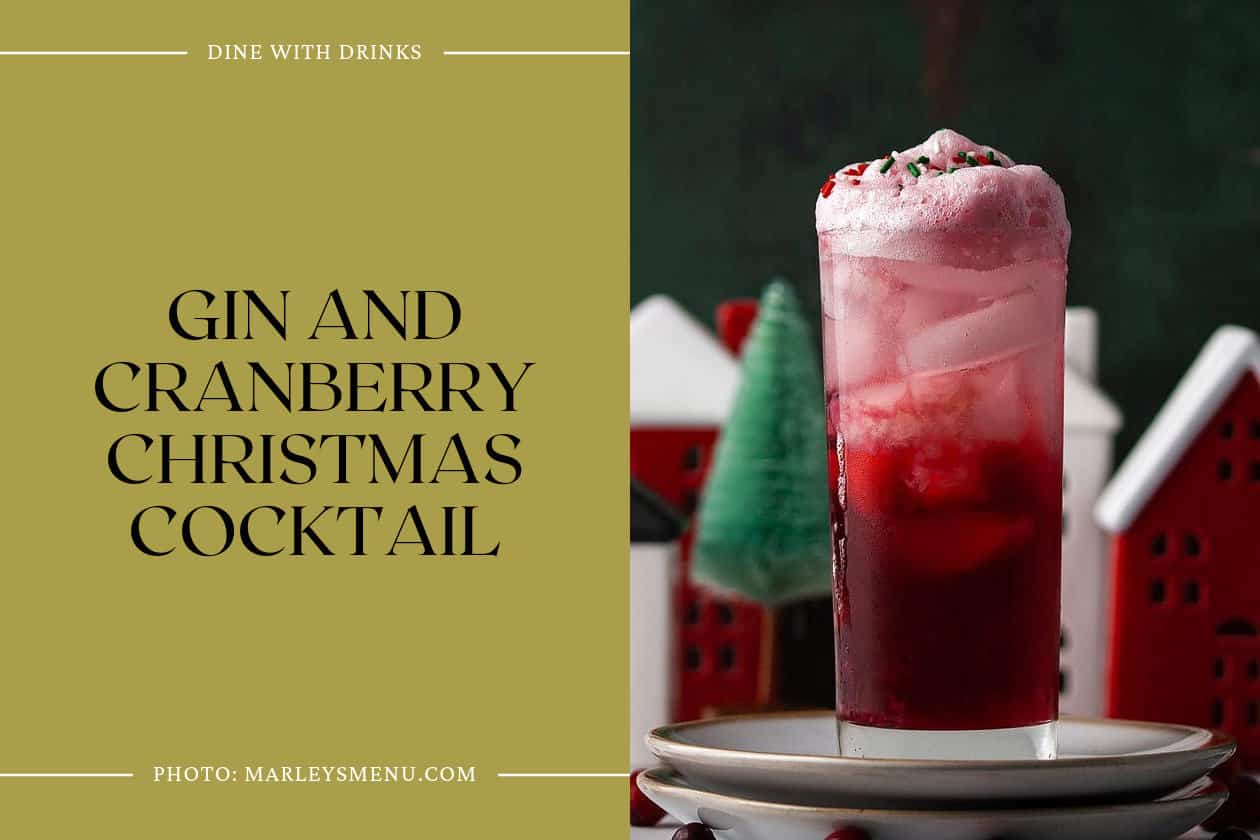 Gin And Cranberry Christmas Cocktail