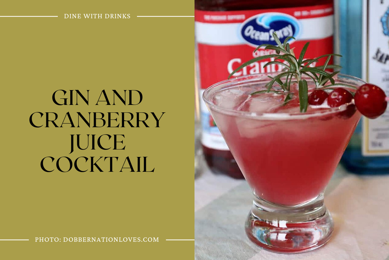 Gin And Cranberry Juice Cocktail