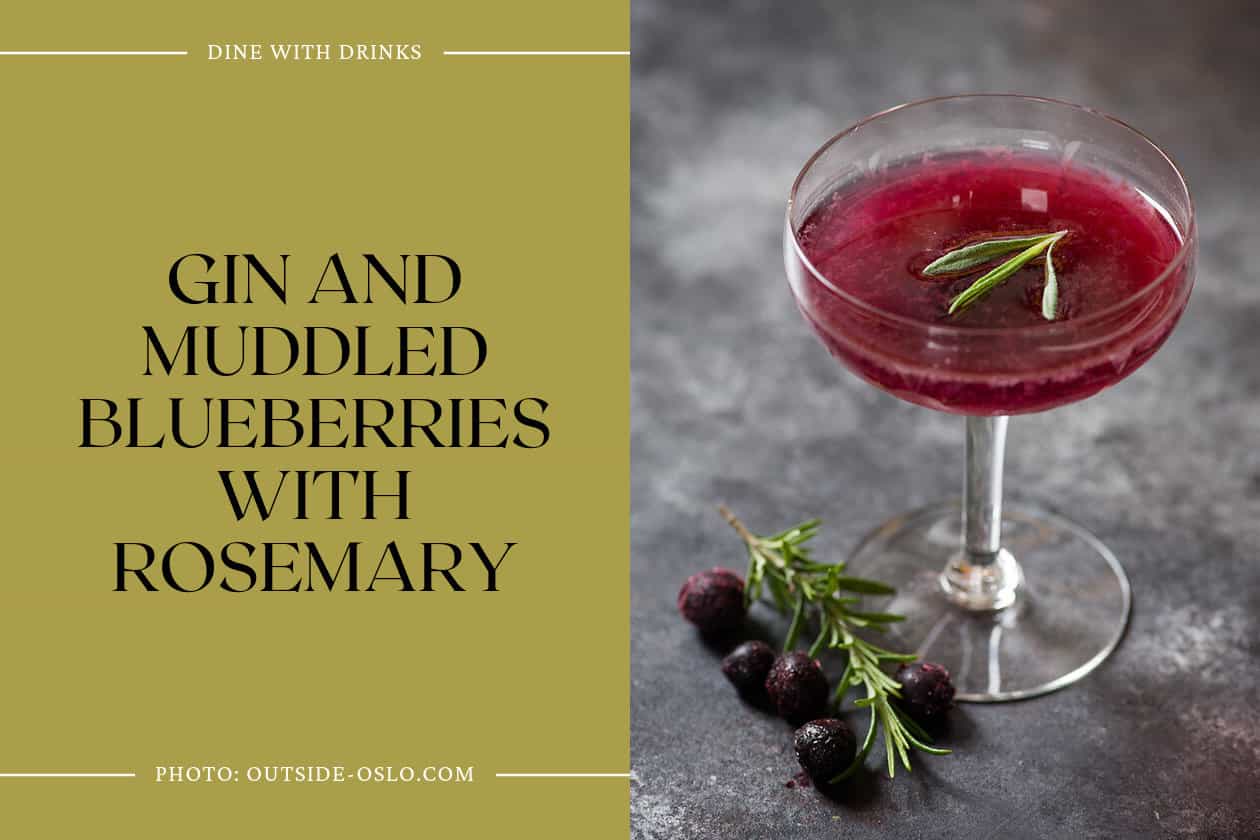 Gin And Muddled Blueberries With Rosemary