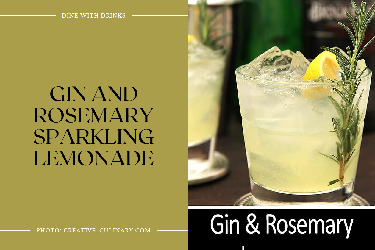 Gin And Rosemary Sparkling Lemonade