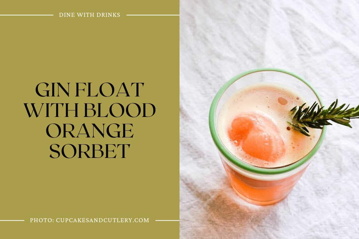 Gin Float With Blood Orange Sorbet