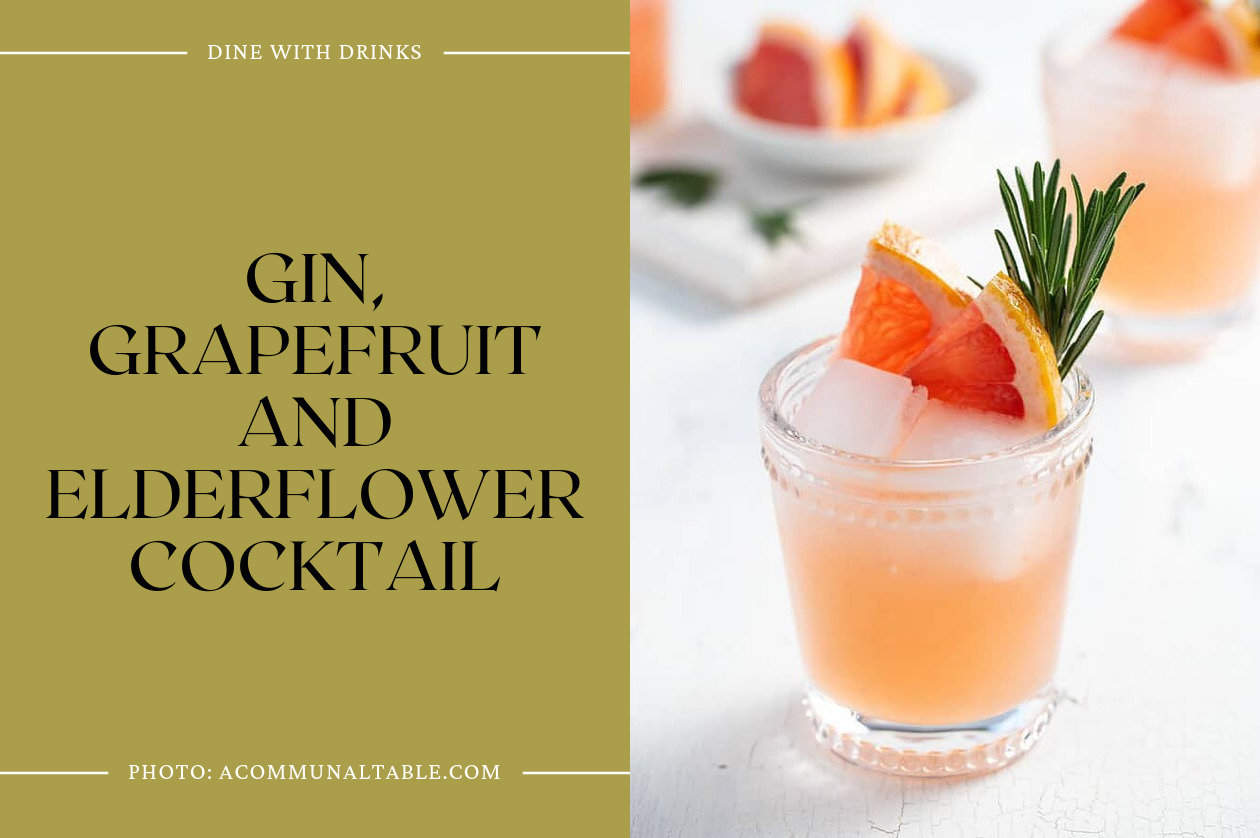 Gin, Grapefruit And Elderflower Cocktail