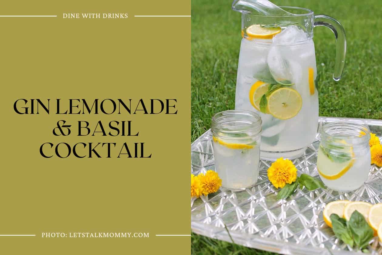 Gin Lemonade & Basil Cocktail