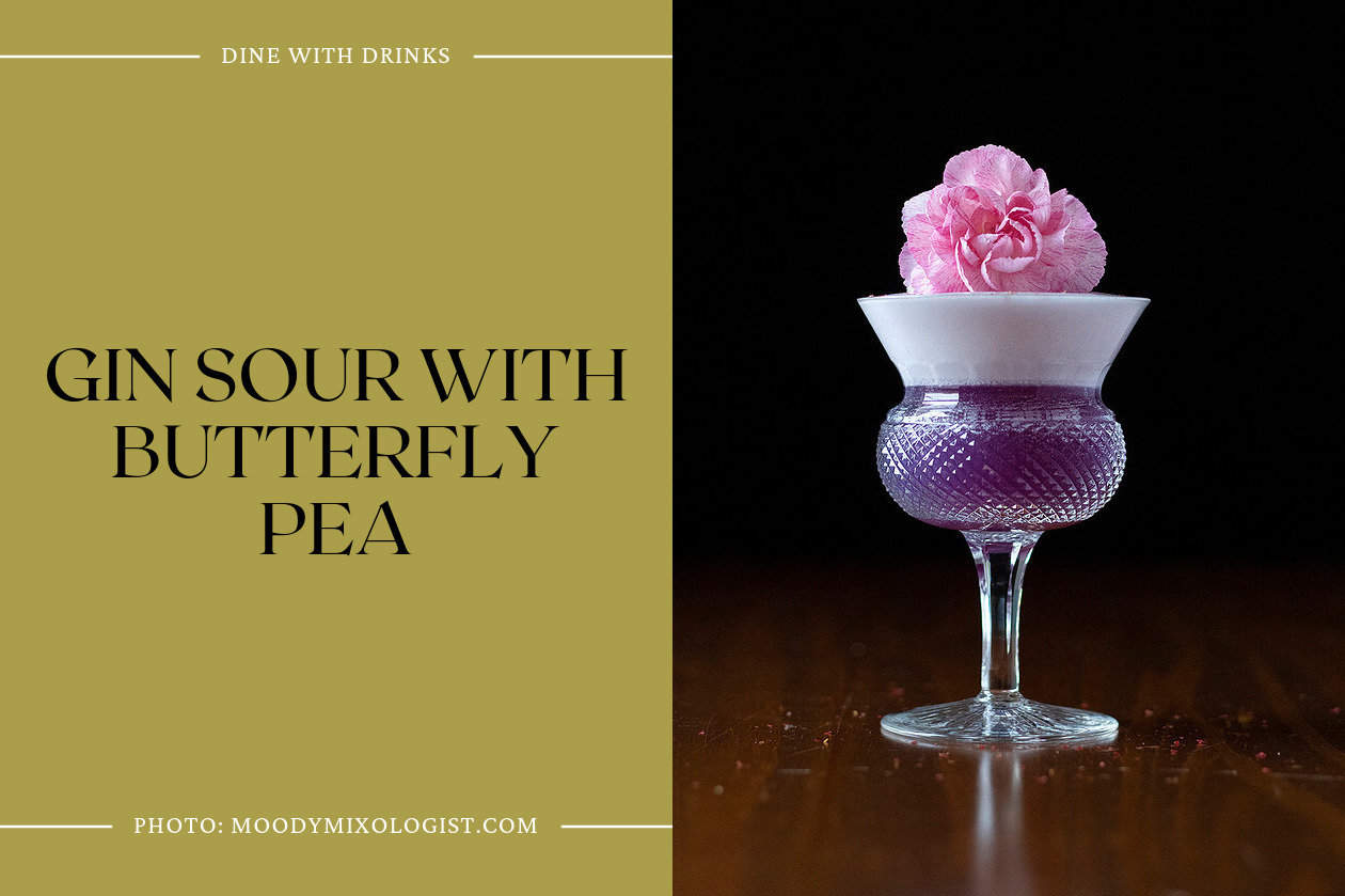 Gin Sour With Butterfly Pea