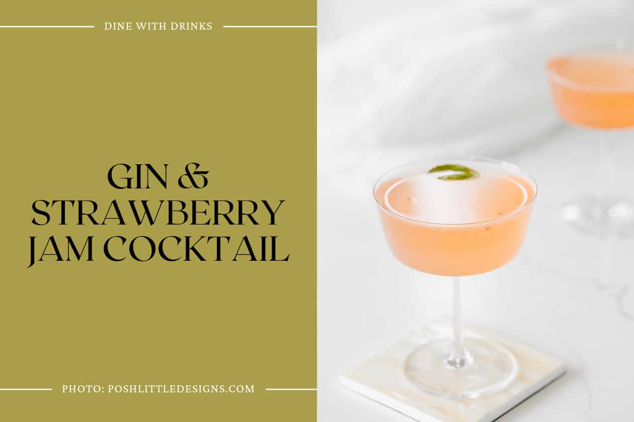 Gin & Strawberry Jam Cocktail